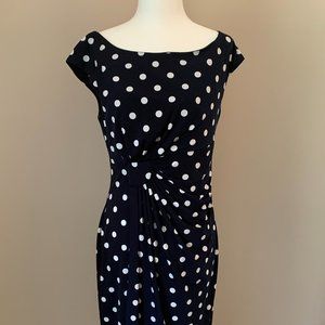 Navy Blue Polka Dot Dress